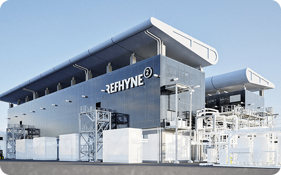 Image shows REFHYNE building
